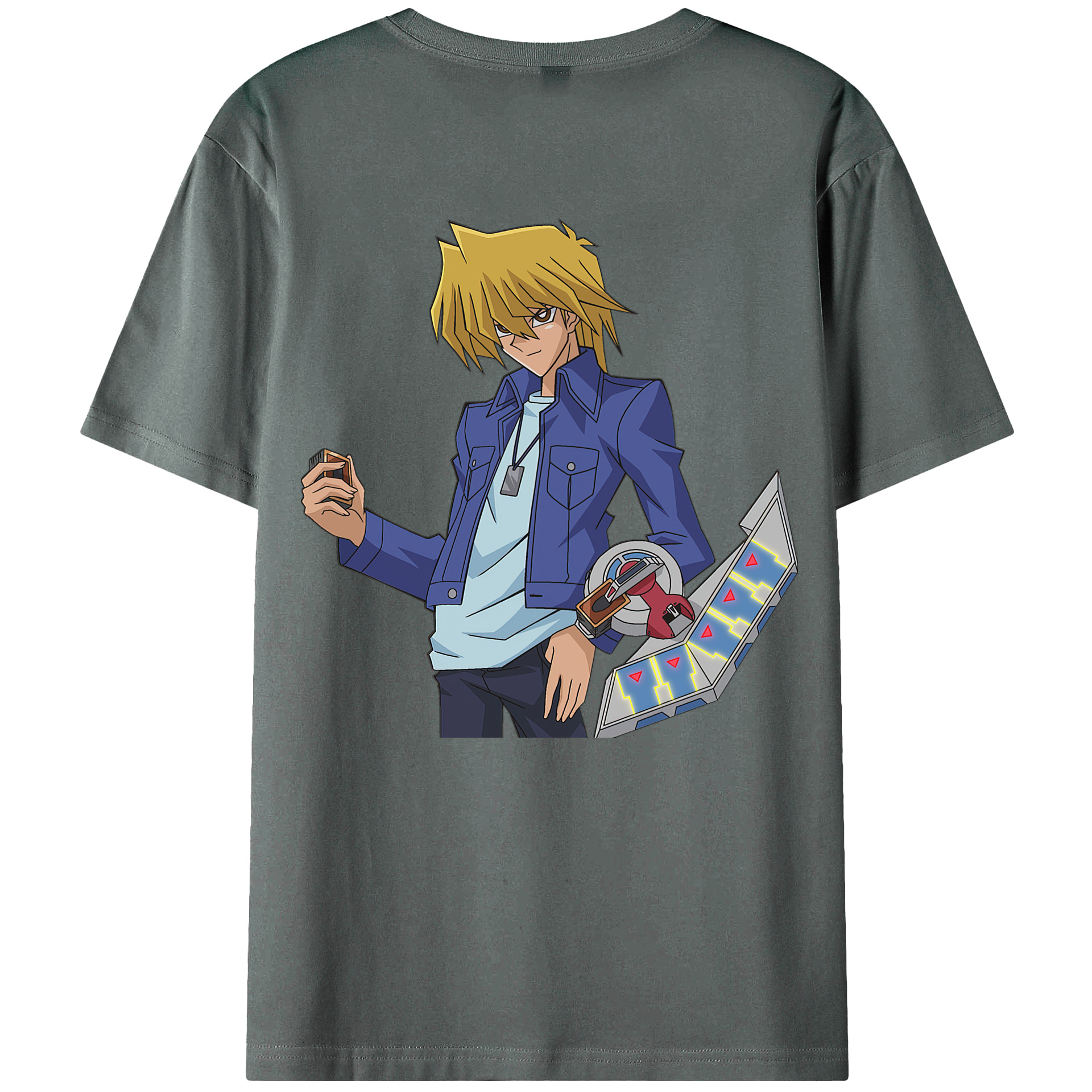 （画像用） 遊☆戯☆王 Yu-Gi-Oh! 綿100％ メンズ半袖Tシャツ（バックプリント） 通気性